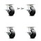 Service Caster 5 Inch Kingpinless Rubber on Steel Wheel Caster Brakes 2 Swivel Locks SCC, 4PK SCC-KP30S520-RSR-SLB-BSL-2-SLB-2 - alternate 1